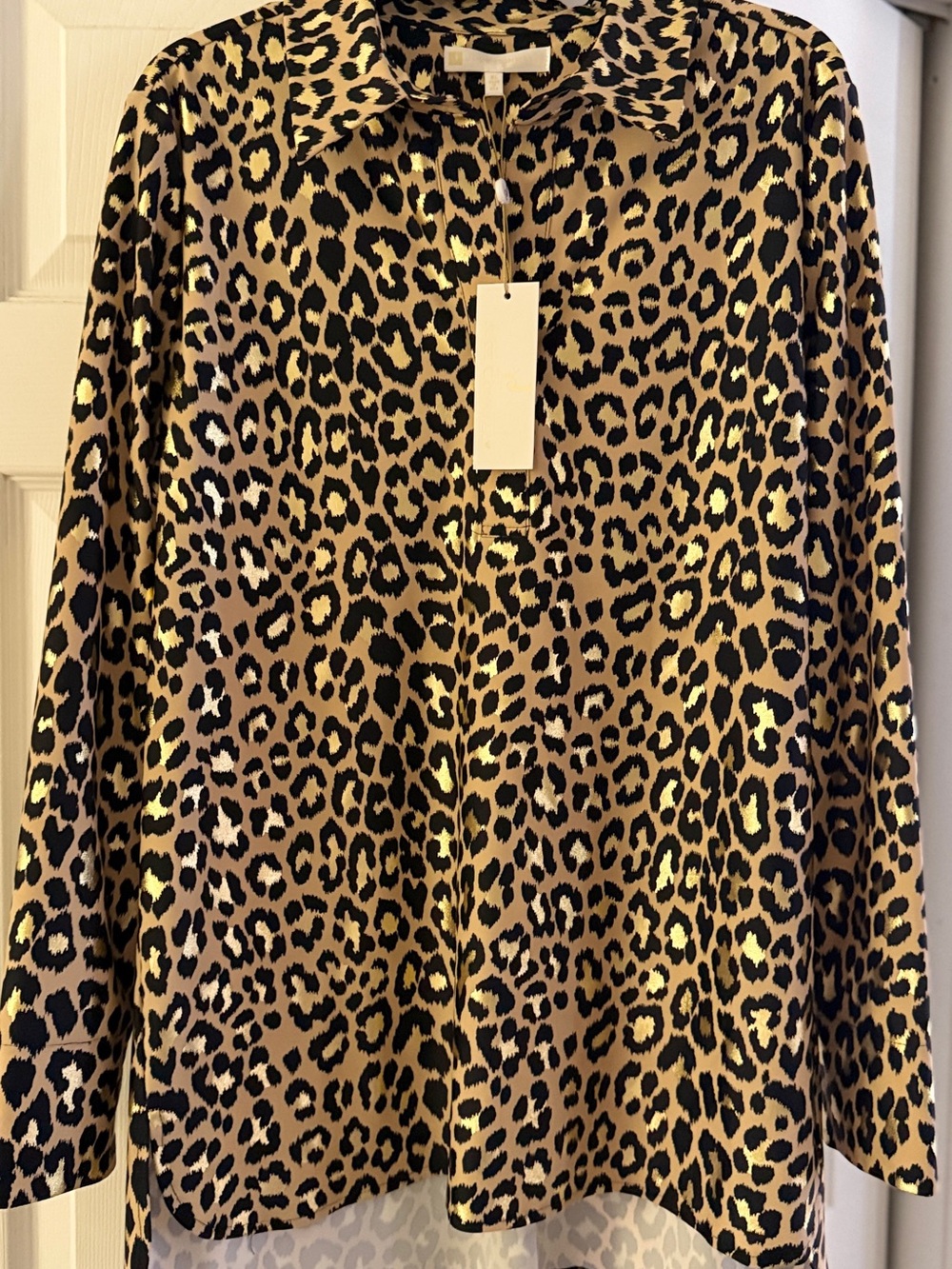 Jude Connally Leopard Print Tunic - Black & Tan